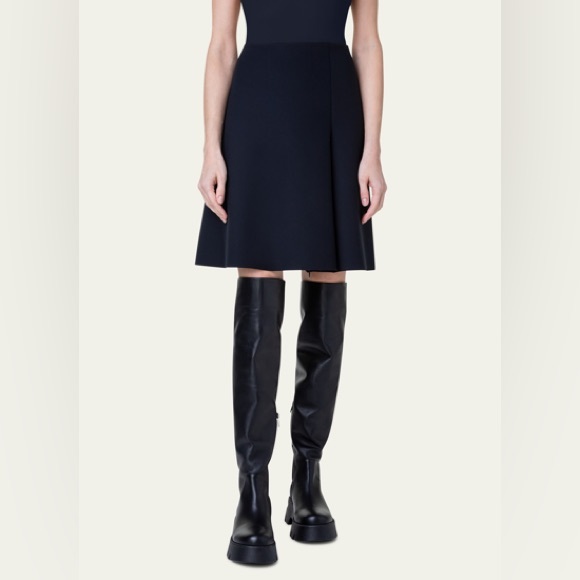 Akris Dresses & Skirts - AKRIS A-Line Pinstripe Navy Wool Skirt, Like New, size 6